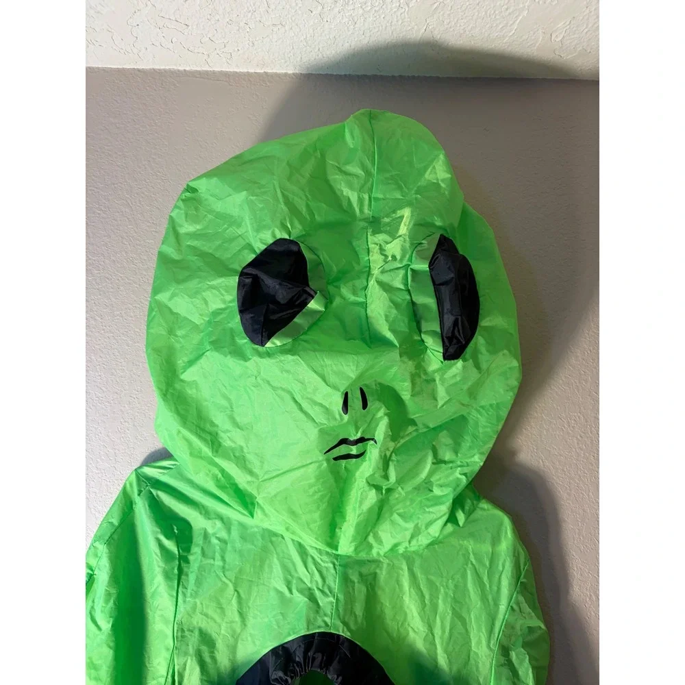 Green Alien Inflatable Costume Adult Halloween Cosplay Blow Up Suit Fan Included